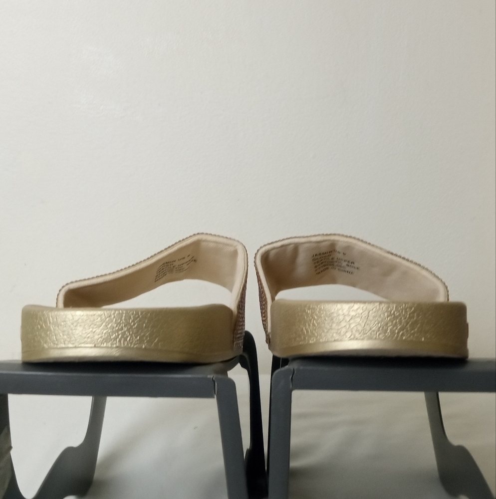 True Religion Gold And Black Blinging Jasmin Slides US 9 - Picture 9 of 16